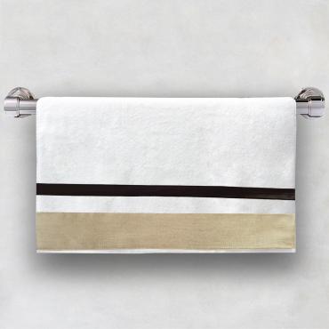 Black and beige single Towel